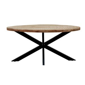Трапезна маса Majesty Industrial с плот от масивно мангово дърво 4cm 160x90x74cm