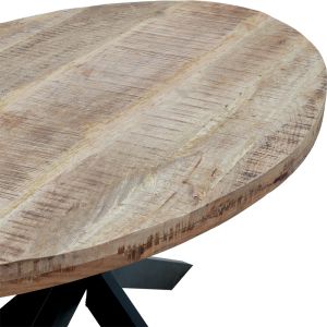 Трапезна маса Majesty Industrial с плот от масивно мангово дърво 4cm 160x90x74cm