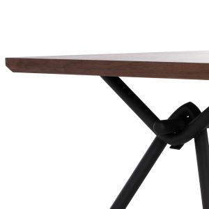 Dining table Mandy Mdf with walnut veneer metal legs Hm9303,02