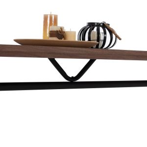 Dining table Mandy Mdf with walnut veneer metal legs Hm9303,02