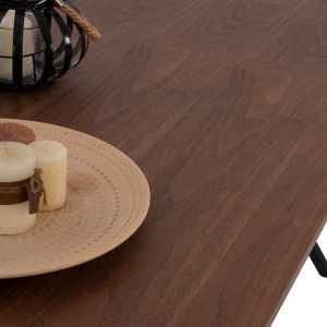 Dining table Mandy Mdf with walnut veneer metal legs Hm9303,02