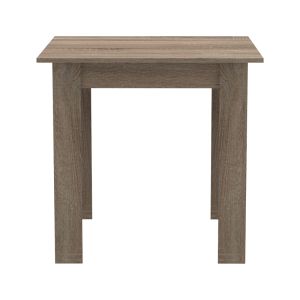 Dining table Manka I-julita set of 3 pieces in sonoma truffle-black color 80x80x77cm