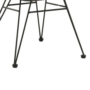 Naoki-thorio dining table, set of 7, anthracite aluminum and natural veneer 160x90x75cm