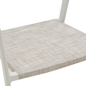 DINING TABLE NARES - GLISTEN C 5-PIECE SET ANTHRACITE-WHITE ALUMINUM AND NATURAL PLYWOOD 140X80X72.5CM