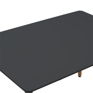 Dining table Natali, Mdf top, black-natural legs, 120x80x76cm