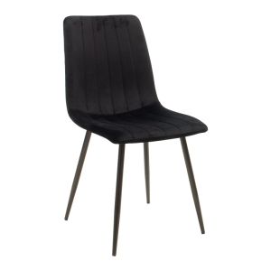 Трапезна маса Natali-noor комплект от 5 бр. Mdf черно-естествени крака 120x80x76см