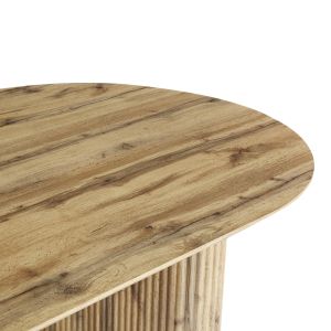 Трапезна маса Nembou от Mdf в цвят дъб 210x100x76см