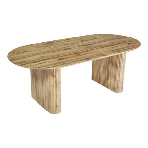 Трапезна маса Nembou от Mdf в цвят дъб 210x100x76см