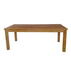 Noody-wooly teak dining table, 7 pieces, natural color