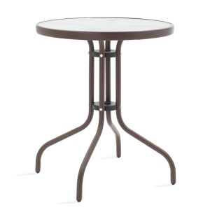 Obbi-watson dining table, set of 3, brown Metal-pe 60x60x70cm