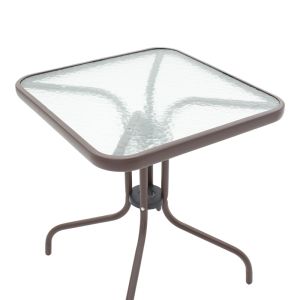 Obbi-watson dining table, set of 3, brown Metal-pe rattan 60x60x70cm