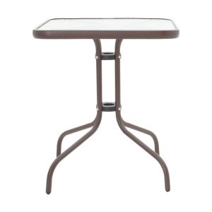 Obbi-watson dining table, set of 3, brown Metal-pe rattan 60x60x70cm
