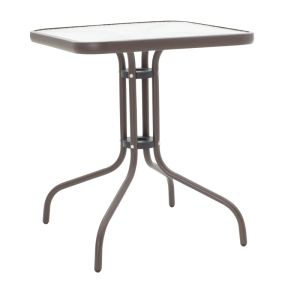 Obbi-watson dining table, set of 3, brown Metal-pe rattan 60x60x70cm