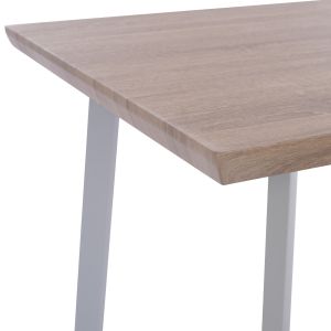 Dining table Ofira 140x80, sonoma color top and white legs
