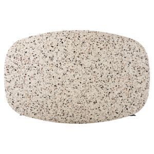 Трапезна маса Oval Rodden Hm11903,03 Werzalit Tabletop In Terrazzo Color-black Metal Base 146x94x75hcm