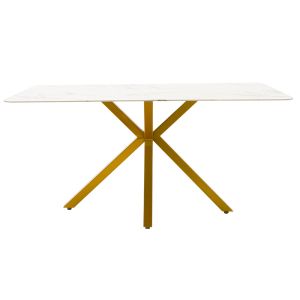 Dining table Paris with 8mm tempered glass top 160x80x75cm
