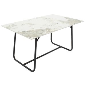 Dining table Revellio technical stone top and metal legs 150x90x75cm