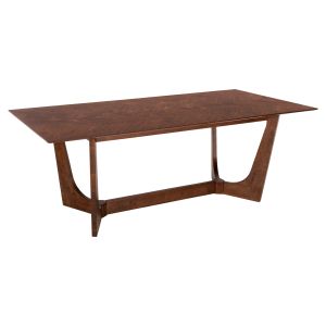 Dining table Rimer MDF veneer wood ash walnut color 220x100x75h Cm Hm9742