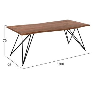 Dining table Rio acacia solid wood Hm8181