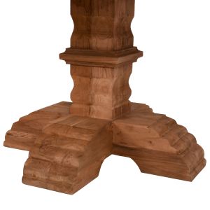 Dining table Round Provence Hm9642 solid teak with carved legs-8cm top, D180x76cm