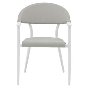 DINING TABLE SYNERGY-PINO SET OF 3, WHITE ALUMINUM AND NATURAL PLYWOOD 80X80X74CM