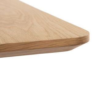 Трапезна маса Trenk - Mdf с дъбов фурнир-черни метални крака 120x120x75hcm Hm9614,01