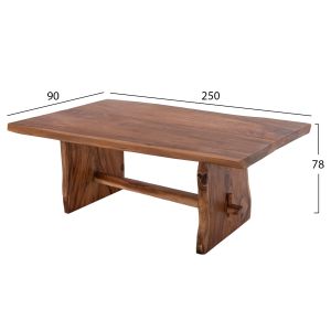 Dining table Ulyses Hm9758 solid beech in natural color 250x90x78cm