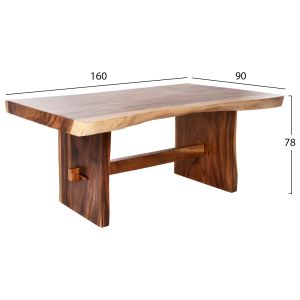 Dining table Ulyses Hm9888 made of solid wood, soar top 9cm, 160x90x78hcm