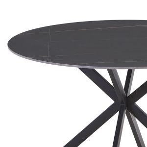 Dining table Vivian-stoyen 5 pcs black velvet - black marble �120x75cm