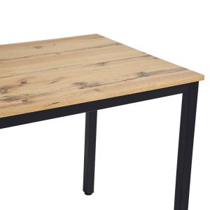 Dining table Witte MDF/metal in sonoma color with black leg 110x70x76cm