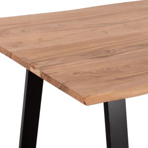 Dining table solid acacia with black legs Hm8500,11