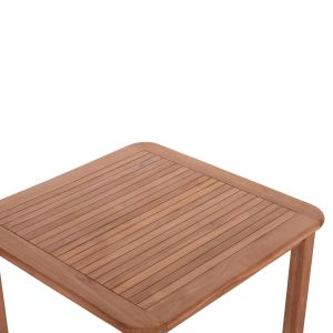 Трапезна маса квадратна Hm18122 тикова дървесина - естествен цвят 80x80x76всм.