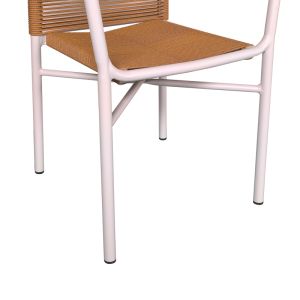 Dining table Kliton - set of 3 aluminum pieces in white, 80x80x74cm