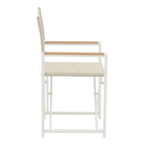 Dining table kliton-mabu - set of 5 aluminum parts in white, 150x80x74cm