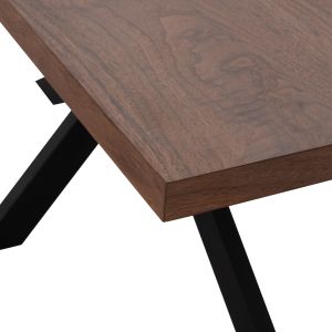 Dining table MDF walnut veneer in rustic style Hm9311,02