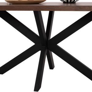 Dining table MDF walnut veneer in rustic style Hm9311,02