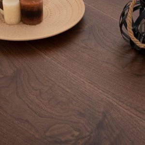 Dining table MDF walnut veneer in rustic style Hm9311,02