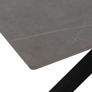 Dining table top technical stone gray metal legs Hm9308,03