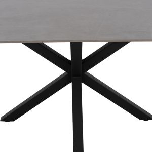 Dining table top technical stone gray metal legs Hm9308,03