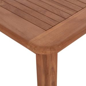 Трапезна маса правоъгълна Hm18123 тикова дървесина - естествен цвят 140x80x76всм.