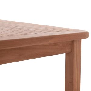 Трапезна маса правоъгълна Hm18123 тикова дървесина - естествен цвят 140x80x76всм.