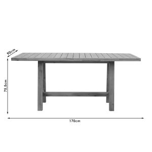 Dining table with 4 chairs/garden set 5 pieces Malibu acacia solid wood