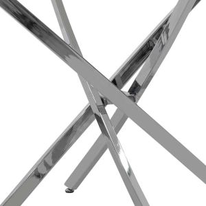 Dining table Steve round with transparent glass D120x74.5cm