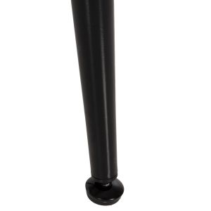 Dining table black metal legs and technical stone top Hm8588,01 Grey Marble 160x90x76hcm