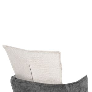 Dining chair Rex beige-gray fabric - solid beech wood legs 53x60x93hcm Hm9847,04