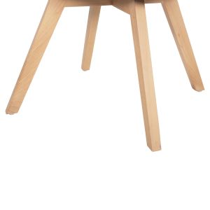 Dining chair Rex fabric in tile red-gray-legs beech solid 53x60x93hcm Hm9847,06