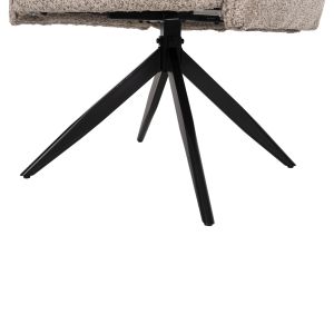 Трапезно кресло Zorin бежова дамаска-черна метална база 64x66x94,5hcm Hm9846,07