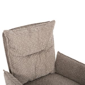 Трапезно кресло Zorin бежова дамаска-черна метална база 64x66x94,5hcm Hm9846,07