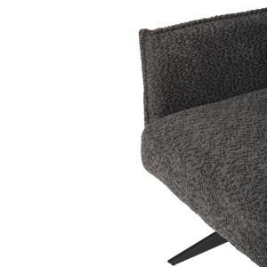 Dining chair Zorin gray fabric-black metal base 64x66x94.5hcm Hm9846.03