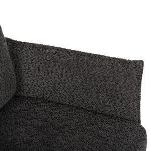 Dining chair Zorin gray fabric-black metal base 64x66x94.5hcm Hm9846.03